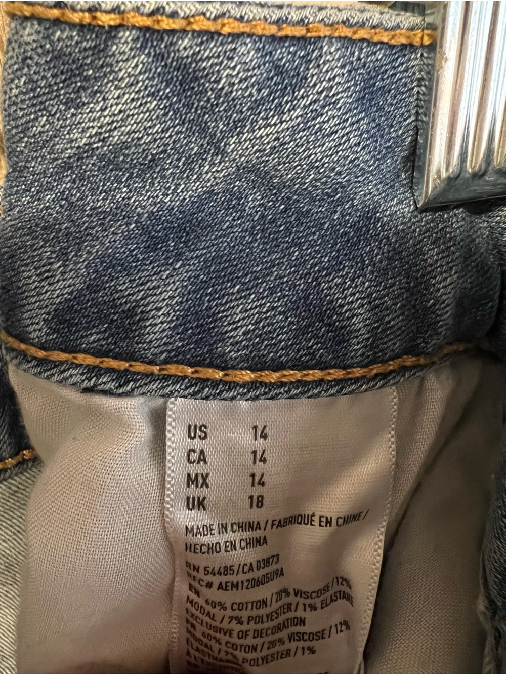 American Eagle Outfitters Blue Distressed Frayed Hem Jean Shorts - Picture 6 of 7